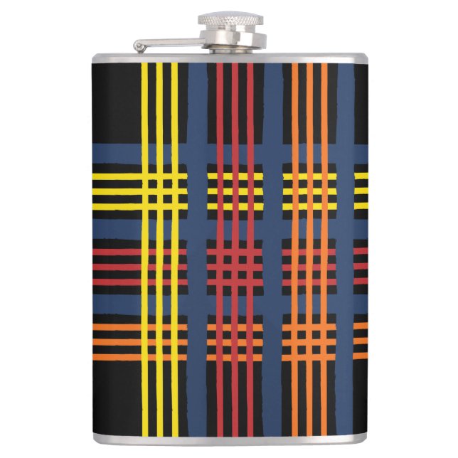 Flask för Abstrakt av flera färger Fickplunta (Framsidan)