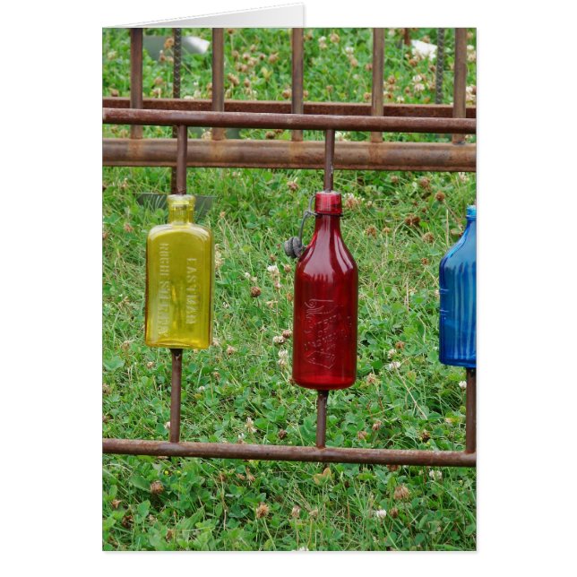 Flaska Bedframe Hälsningskort (Framsidan)