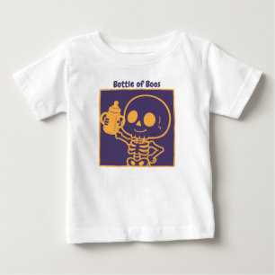 Flaska Boos Söt Skelett Baby Halloween T Shirt