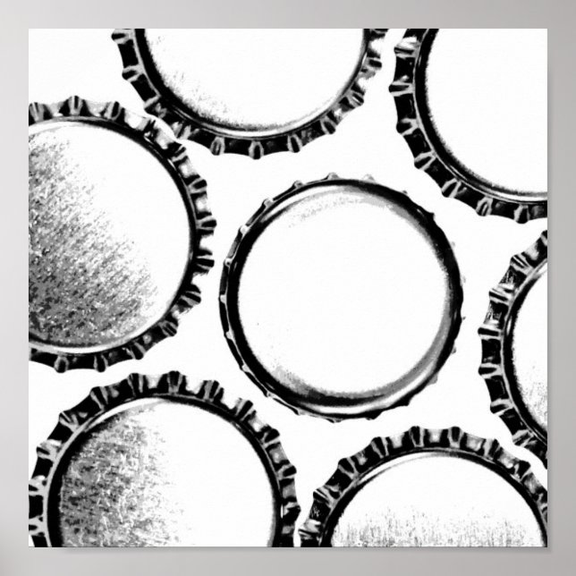 Flaska Cap Art - Beer Kärlek Poster (Framsidan)