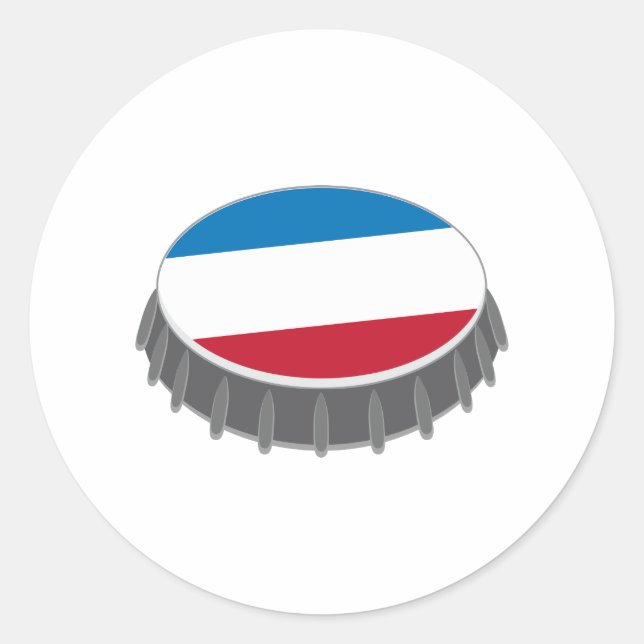 Flaska Cap Runt Klistermärke (Framsida)