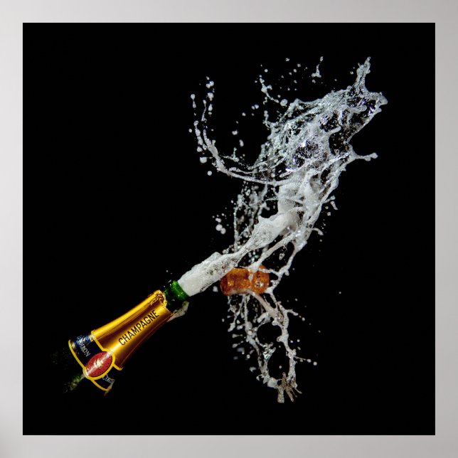 Flaska Champagne	Affisch/tryck Poster (Framsidan)