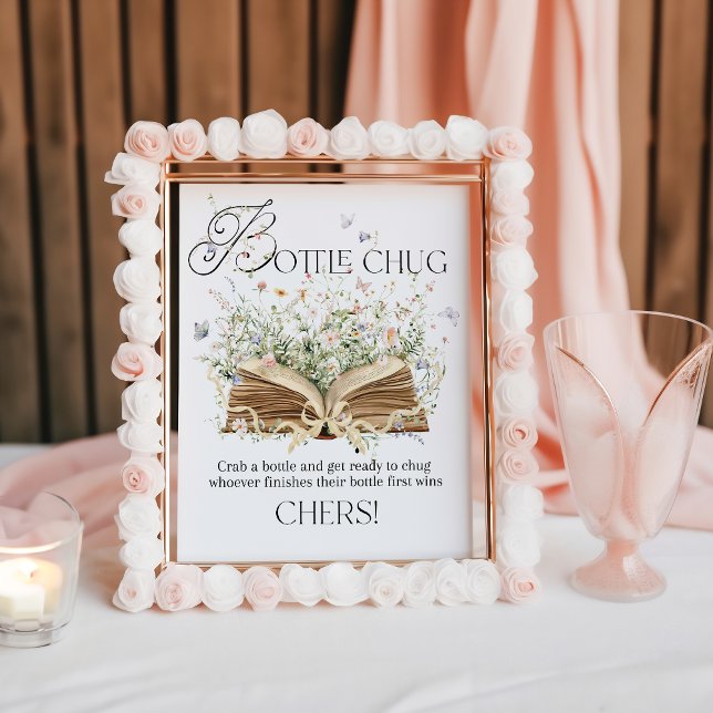 Flaska Chug Game New Kapitel Bok Theme Wildblomme Poster (Skapare uppladdad)