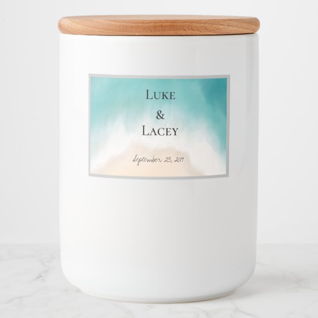 flaska-etikett för badbröllop mat etiketter (Framsida)