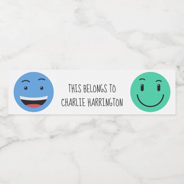 Flaska-etiketter för cute-anpassningsbar vattenflaskor etikett (Singel etikett)