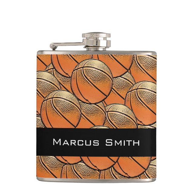 Flaska för anpassadebasketmönster fickplunta (Framsidan)