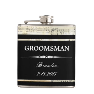 Flaska för bröllop för GROOMSMAN för Fickplunta