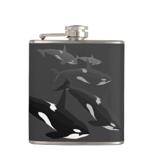 Flaska för drink för val för Orca för flaska för Fickplunta