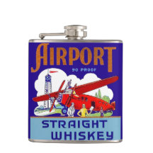 Flaska för flygplan för etikett för