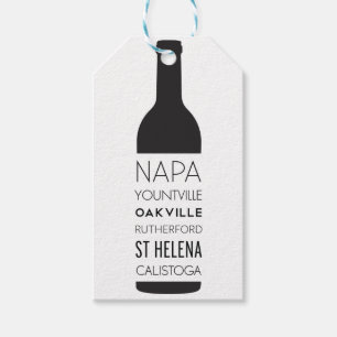 Flaska för Napa Valley stadsvin Presentetikett