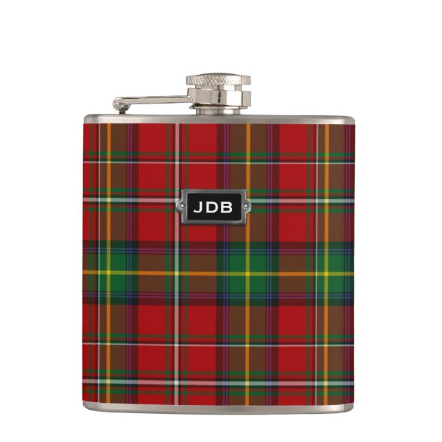 Flaska för pläd för monogramklanBoyd Tartan Fickplunta (Framsidan)