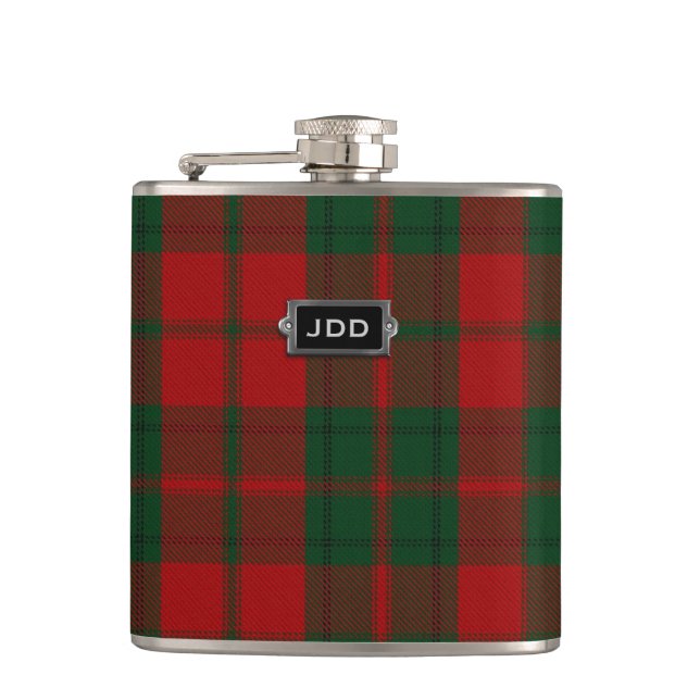 Flaska för pläd för monogramklanDrummond Tartan Fickplunta (Framsidan)