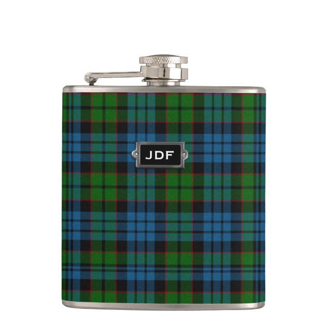 Flaska för pläd för monogramklanFletcher Tartan Fickplunta (Framsidan)