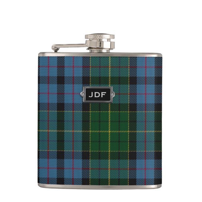 Flaska för pläd för monogramklanForsyth Tartan Fickplunta (Framsidan)