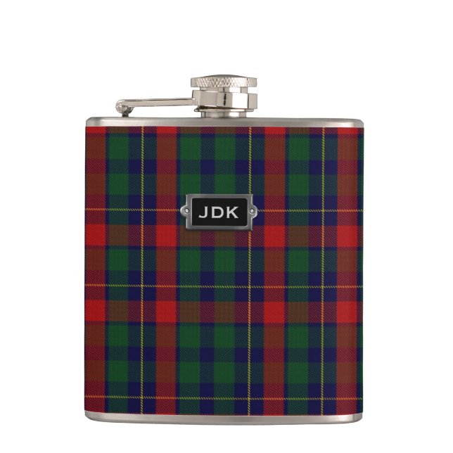 Flaska för pläd för monogramklanKilgour Tartan Fickplunta (Framsidan)
