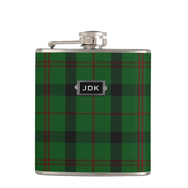 Flaska för pläd för monogramklanKincaid Tartan Fickplunta (Framsidan)