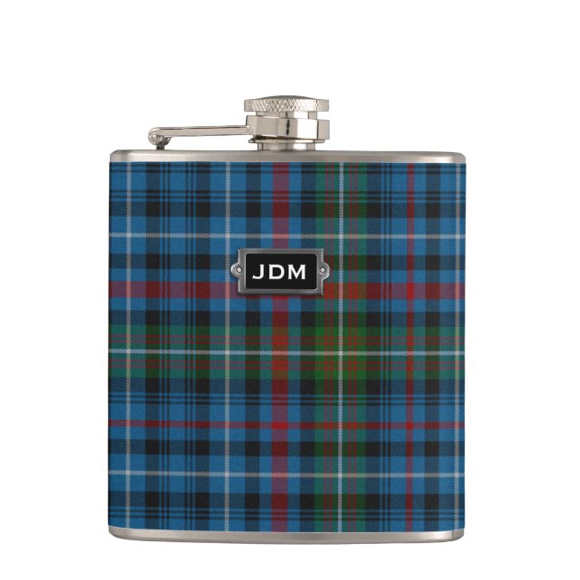 Flaska för pläd för monogramklanMacDonald Tartan Fickplunta (Framsidan)