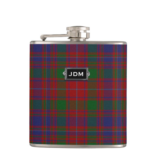 Flaska för pläd för monogramklanMacIntyre Tartan Fickplunta (Framsidan)