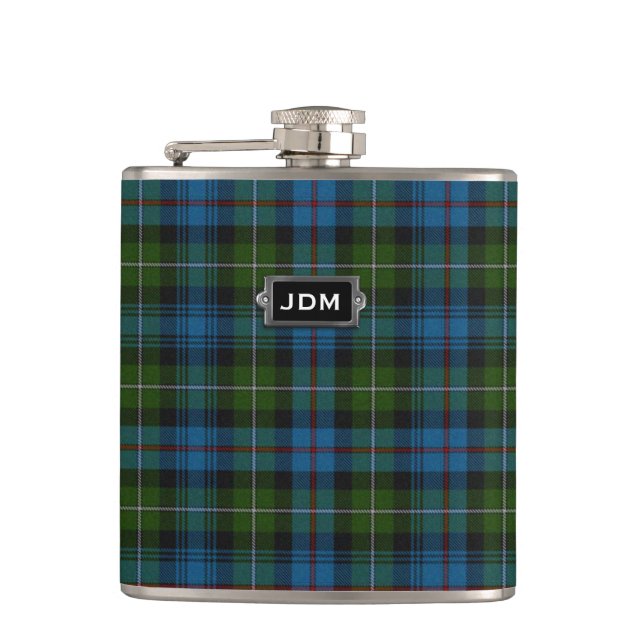 Flaska för pläd för monogramklanMacKenzie Tartan Fickplunta (Framsidan)