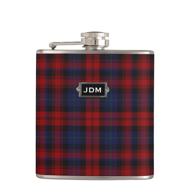 Flaska för pläd för monogramklanMacLachlan Tartan Fickplunta (Framsidan)