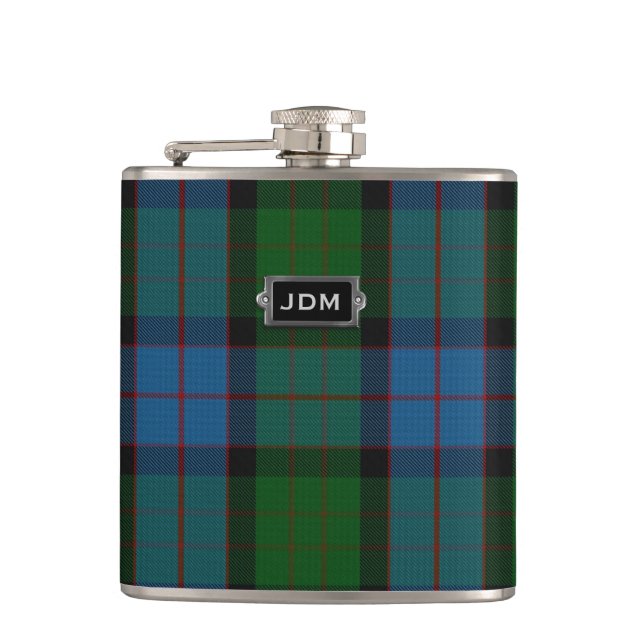 Flaska för pläd för monogramklanMacWilliam Tartan Fickplunta (Framsidan)