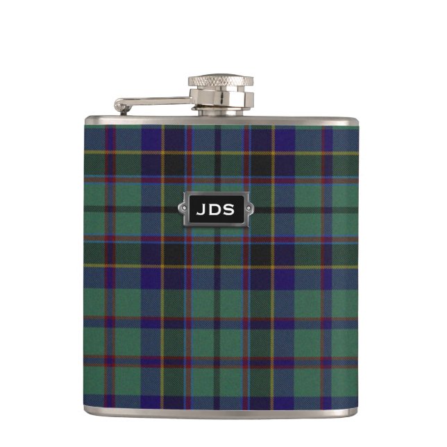 Flaska för pläd för monogramklanStephenson Tartan Fickplunta (Framsidan)