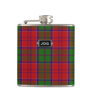 Flaska för pläd för Tartan för monogramklanlå Fickplunta