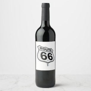 Flaska för rutt 66 av vin vinflaska etikett