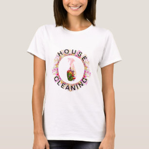 Flaska för sprej för omsorg för huslokalvårdna t shirt