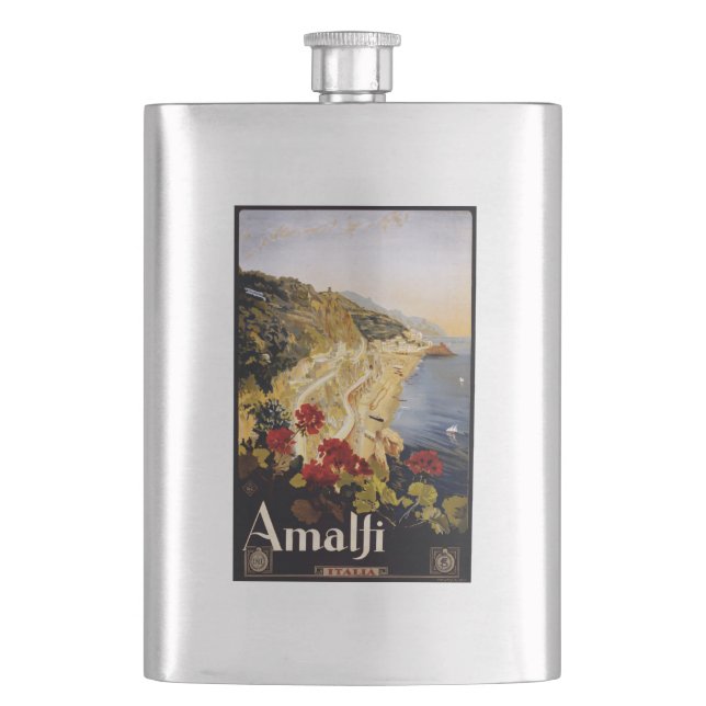 Flaska för vintageAmalfi italien Fickplunta (Framsidan)