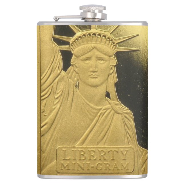 Flaska - Guldbarr Liberty Fickplunta (Framsidan)