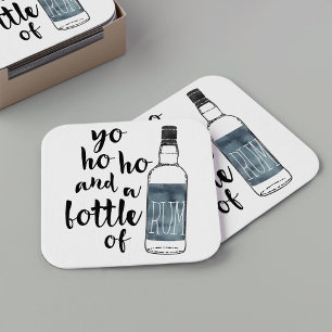 Flaska i Rum Underlägg Papper Kvadrat