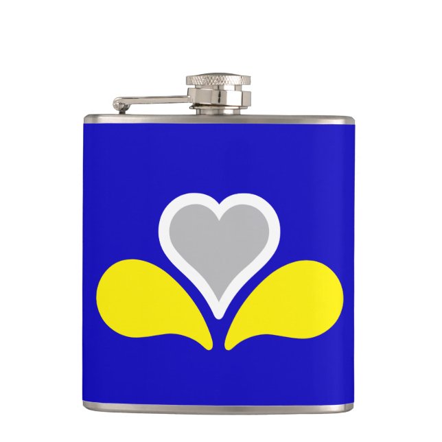 Flaska med flagga från Bryssel, Belgien Hip Flask Fickplunta (Framsidan)
