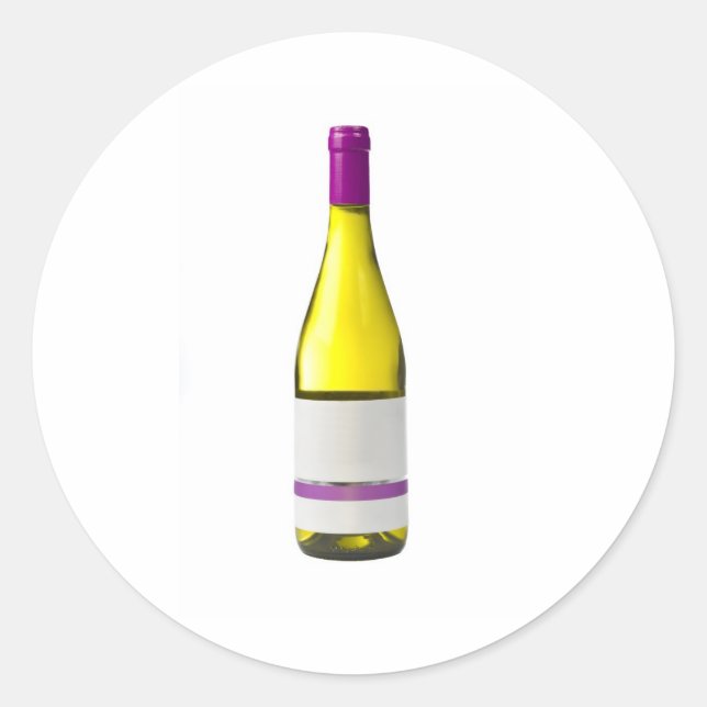 Flaska med kvalitetsetikett vin med tom etikett (Framsida)