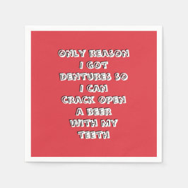 Flaska Open Teeth Napkins Pappersservett