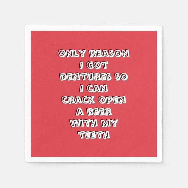 Flaska Open Teeth Napkins Pappersservett (Framsidan)