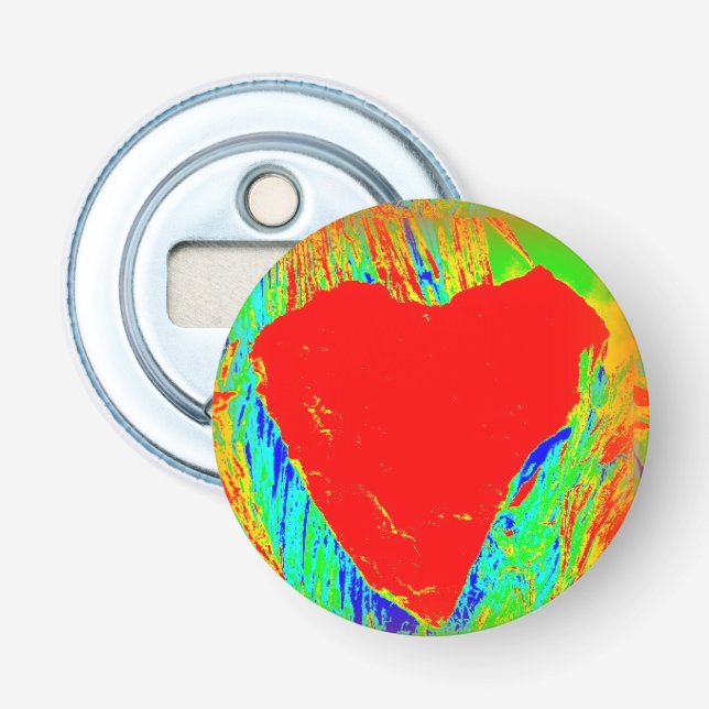 flaska öppnare för rött hjärta (Framsidan)