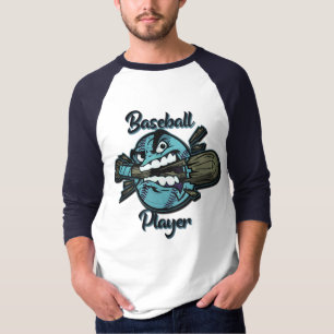 Flaska-öppnare i Baseball Player-truckerkepsen T Shirt