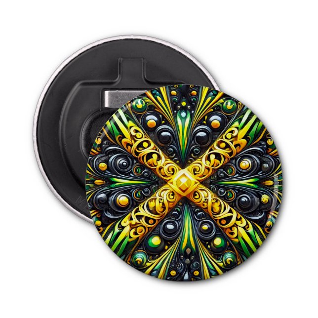 Flaska-öppnare med Jamaican Färg Design Flasköppnare (Framsidan)