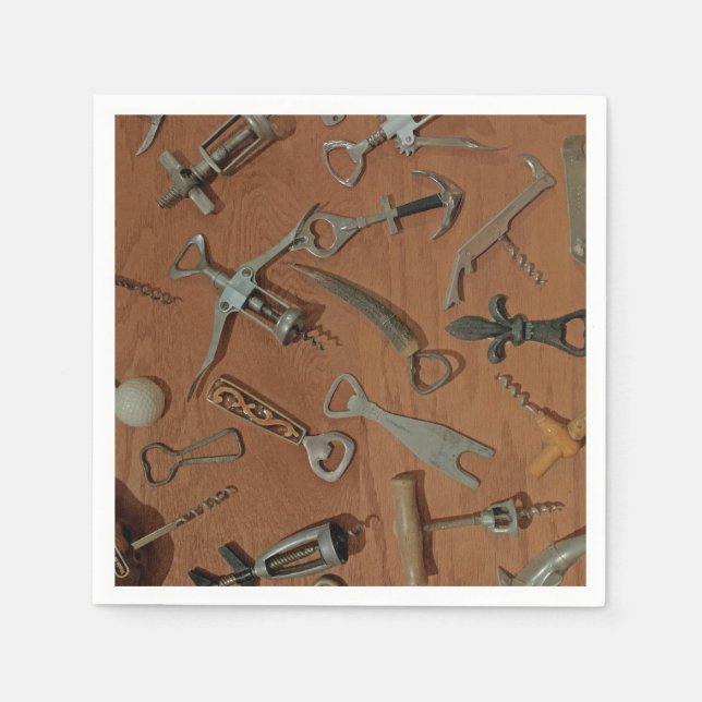 Flaska öppnare Standard Cocktail Napkin Pappersservett (Framsidan)