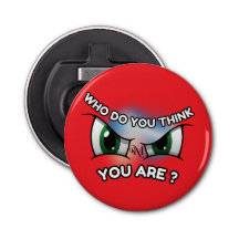 Flaska-öppnare: Vem gör dig Tänka (röd)