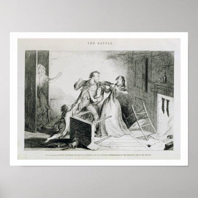 Flaska, Plate VI, Fearful gräl och brutal Poster (Framsidan)