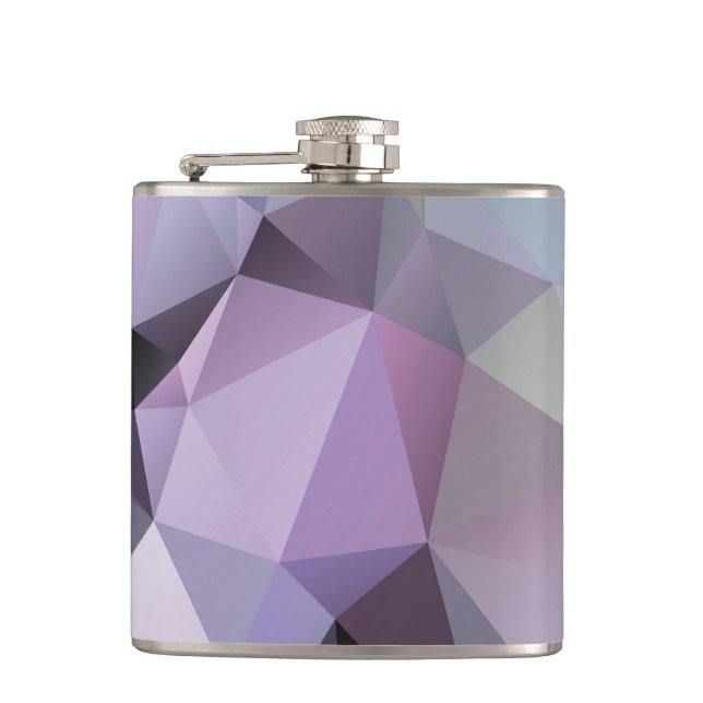 Flaska: Polygonen Design-Skuggar av lilor & Fickplunta (Framsidan)
