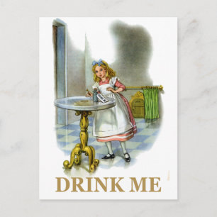 Flaska sa åt mig att dricka, så Alice gjorde det! Vykort