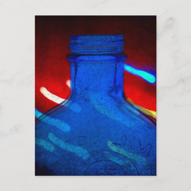 Flaska uppåt vykort (Framsida)