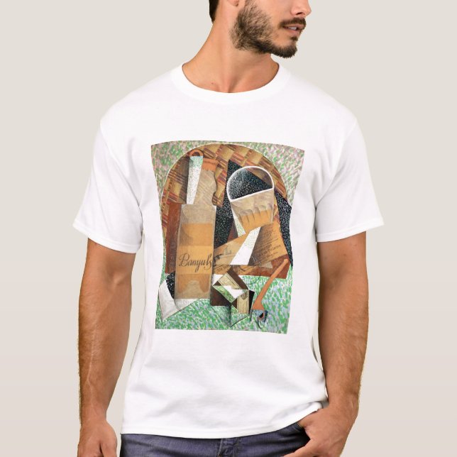 Flaskan av Banyuls, 1914 (gouachen & collage) T-shirt (Framsida)
