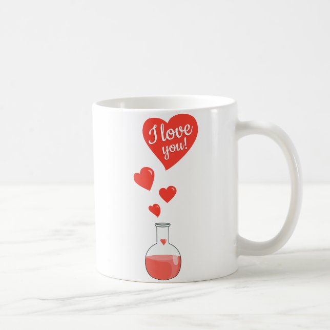 Flaskan av hjärtageeken älskar jag dig valentines kaffemugg (Höger)