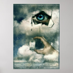 Flaskan av regnar poster