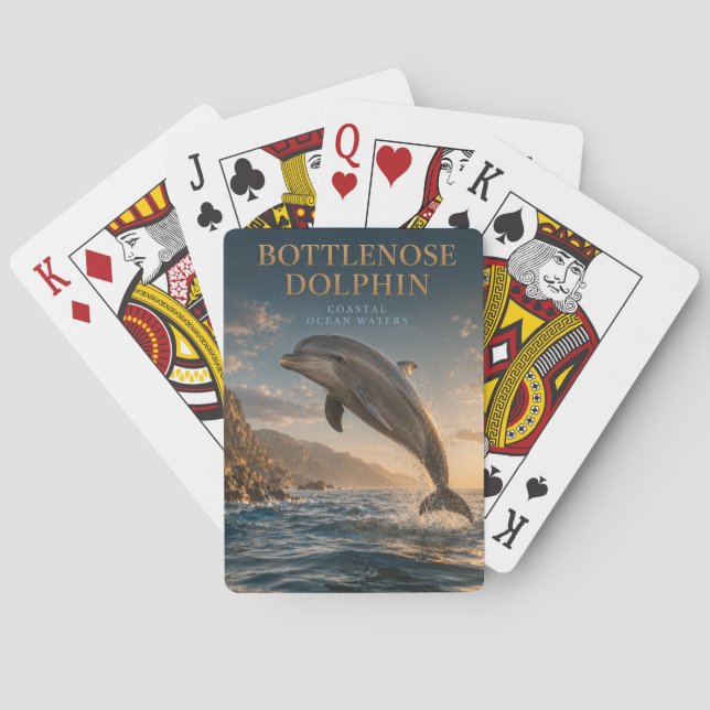 Flasknosdelfin Kusthav Djur Poker Casinokort (Baksidan)