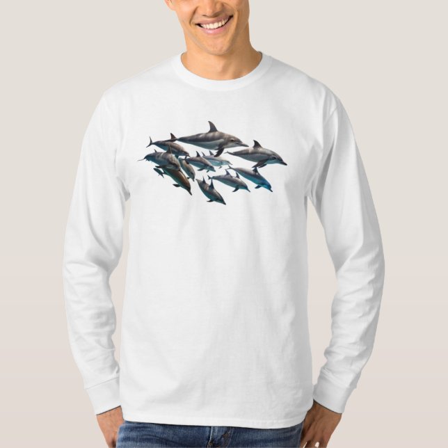 Flasknosdelfin Långärmad T-Shirt (Framsida)